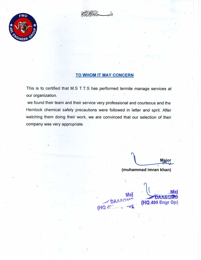 FWO certificate